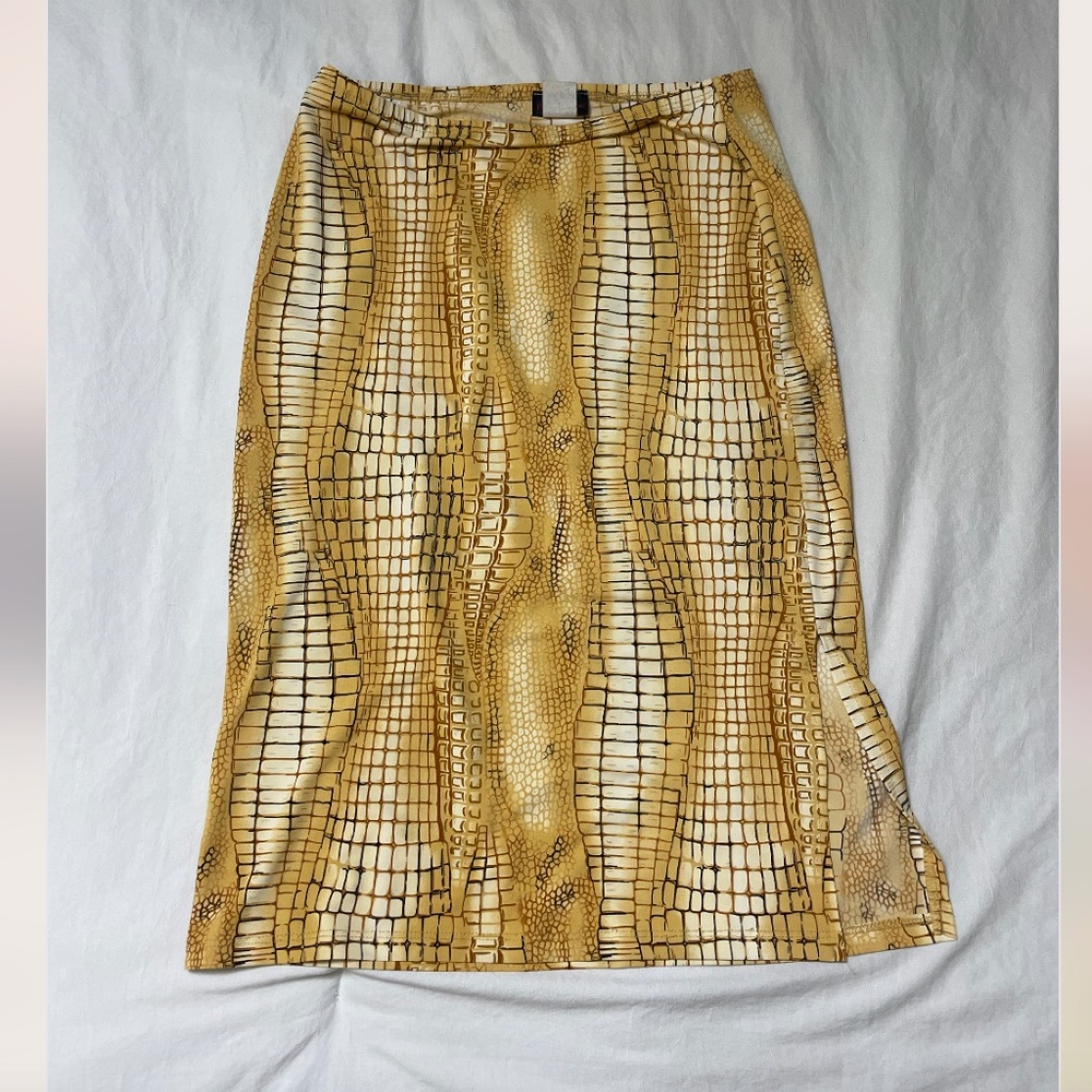 Snake Bodycon Python Boho Hipster Hippie Art Club Chic Baddie Sexy Midi Skirt